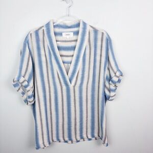 XíRENA Avery Blue Ridge Cotton Gauze Blouse Size Large